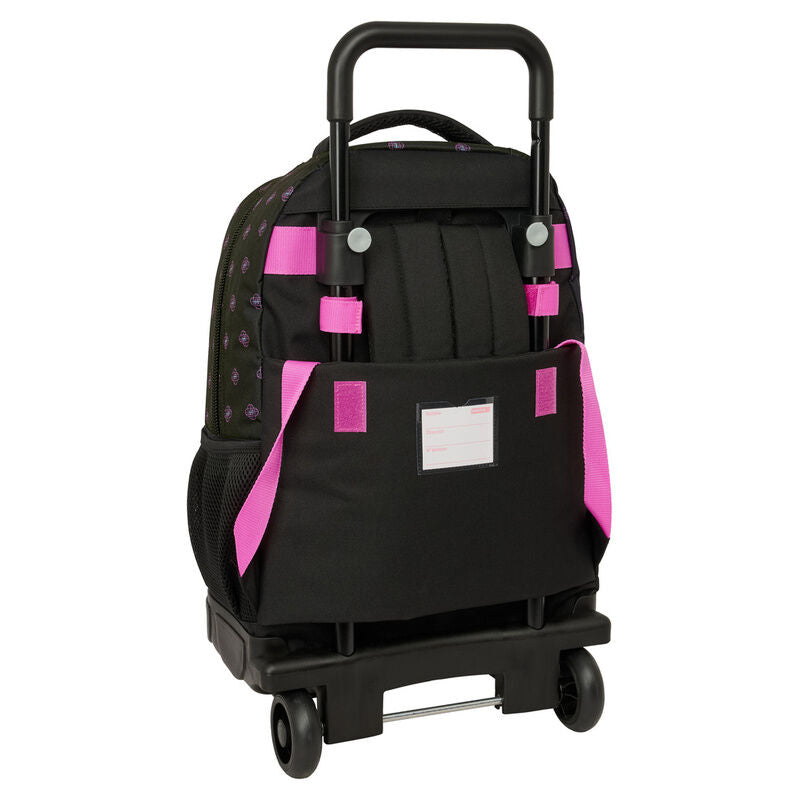 Mochila Escolar Trolley K-Pop Demon Hunters com Rodas e Bolso
