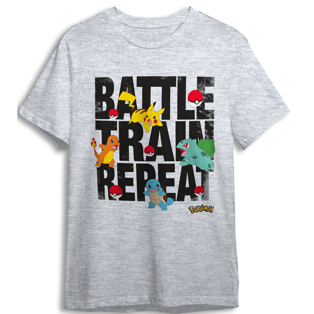 T-Shirt Criança Tamanho 12 Anos Battle Pokemon