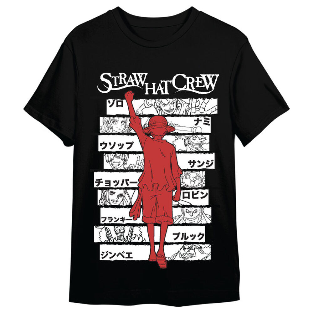 T-Shirt Adulto Tamanho M Monkey D. Luffy Straw Hat Crew One Piece