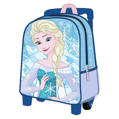 Mochila Pré-Escolar Trolley 3D Elsa Frozen Disney 30cm