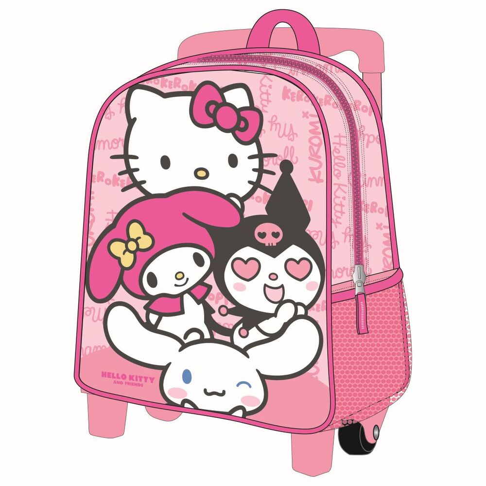 Mochila Pré-Escolar Trolley 3D Hello Kitty and Friends 30cm