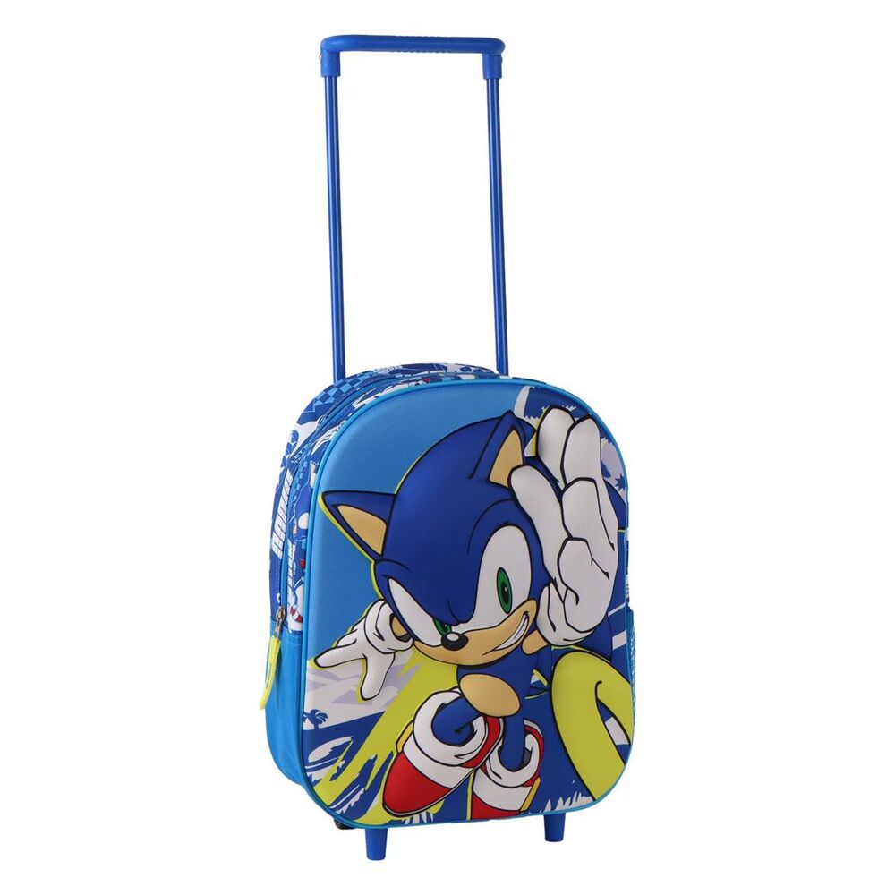 Mochila Pré-Escolar Trolley 3D Sonic the Hedgehog 30cm