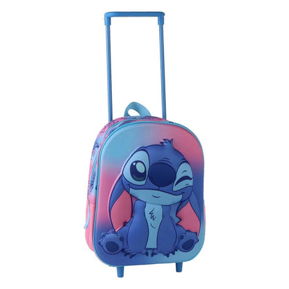 Mochila Pré-Escolar Trolley 3D Stitch Disney 30cm