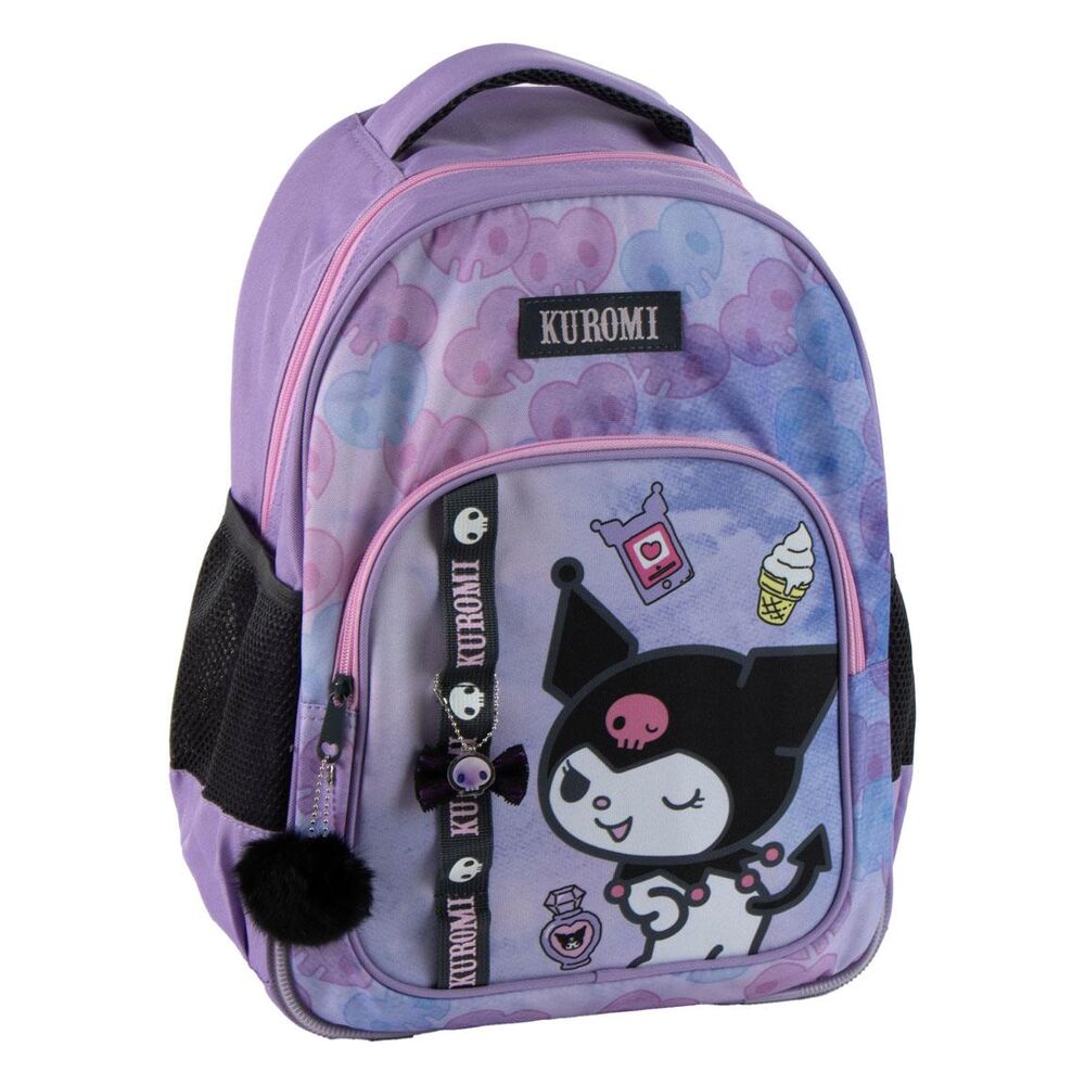 Mochila Escolar Kuromi Hello Kitty 42cm Adaptável