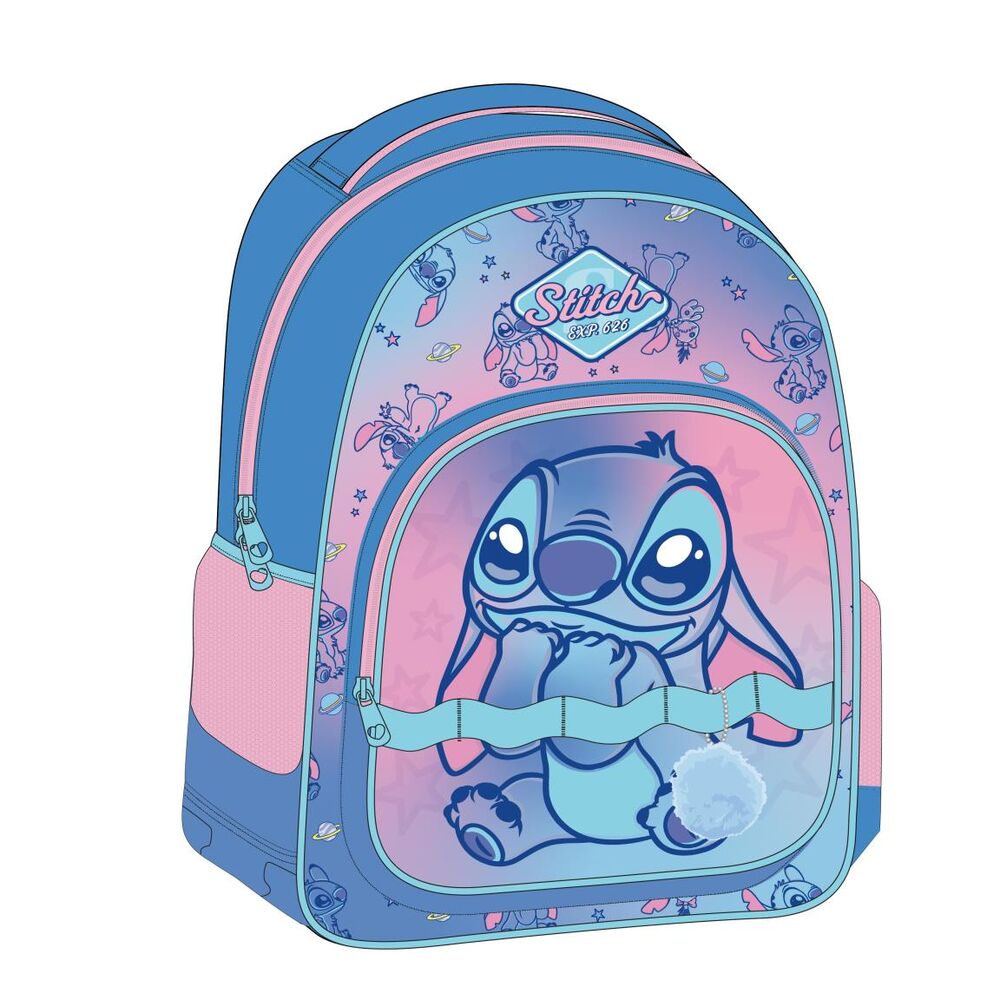 Mochila Escolar Stitch Disney 42cm Adaptável