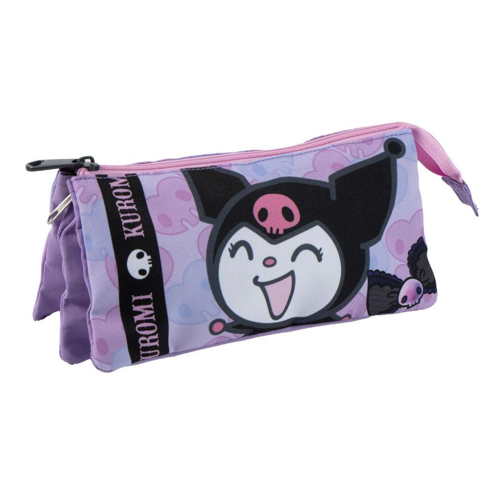 Estojo Triplo Kuromi Hello Kitty