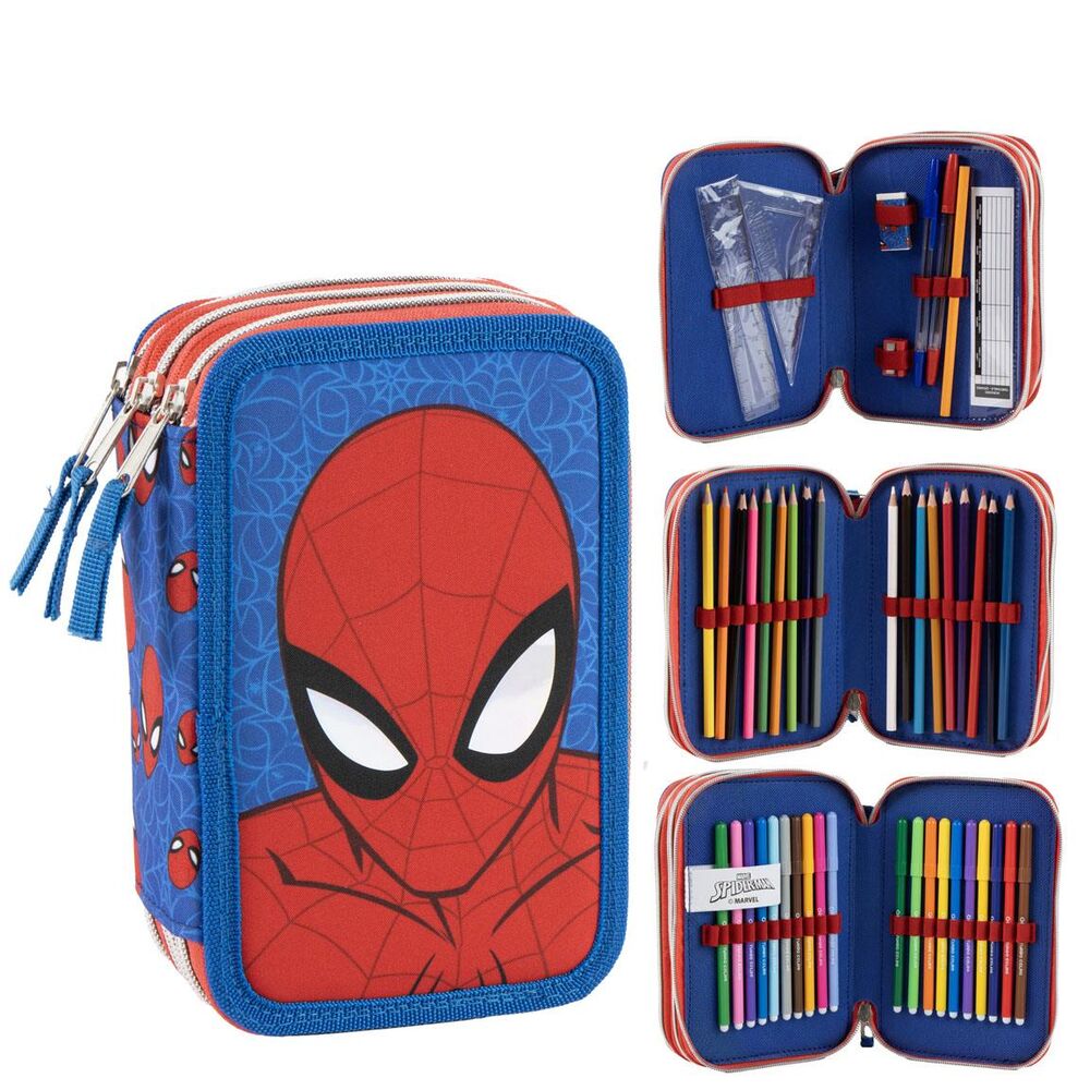 Estojo Triplo Spiderman Marvel