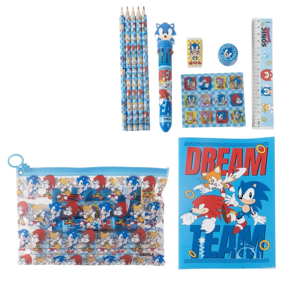 Set de Papelaria Sonic the Hedgehog