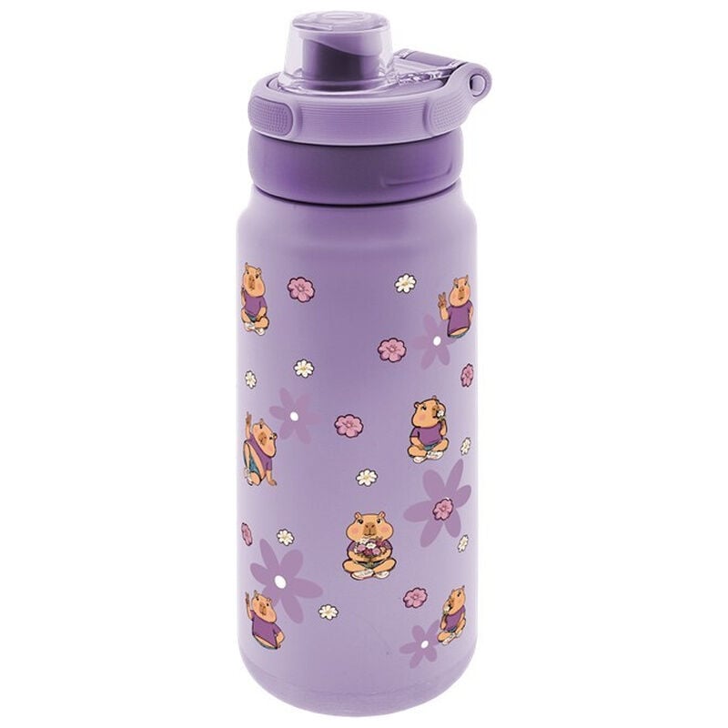 Garrafa Térmica Sport Flower Capibara 750ml