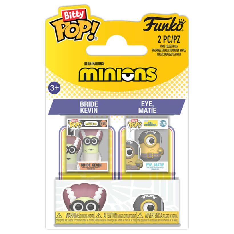 Pack 2 figuras Funko Bitty POP Minions Kevin &amp; Eye