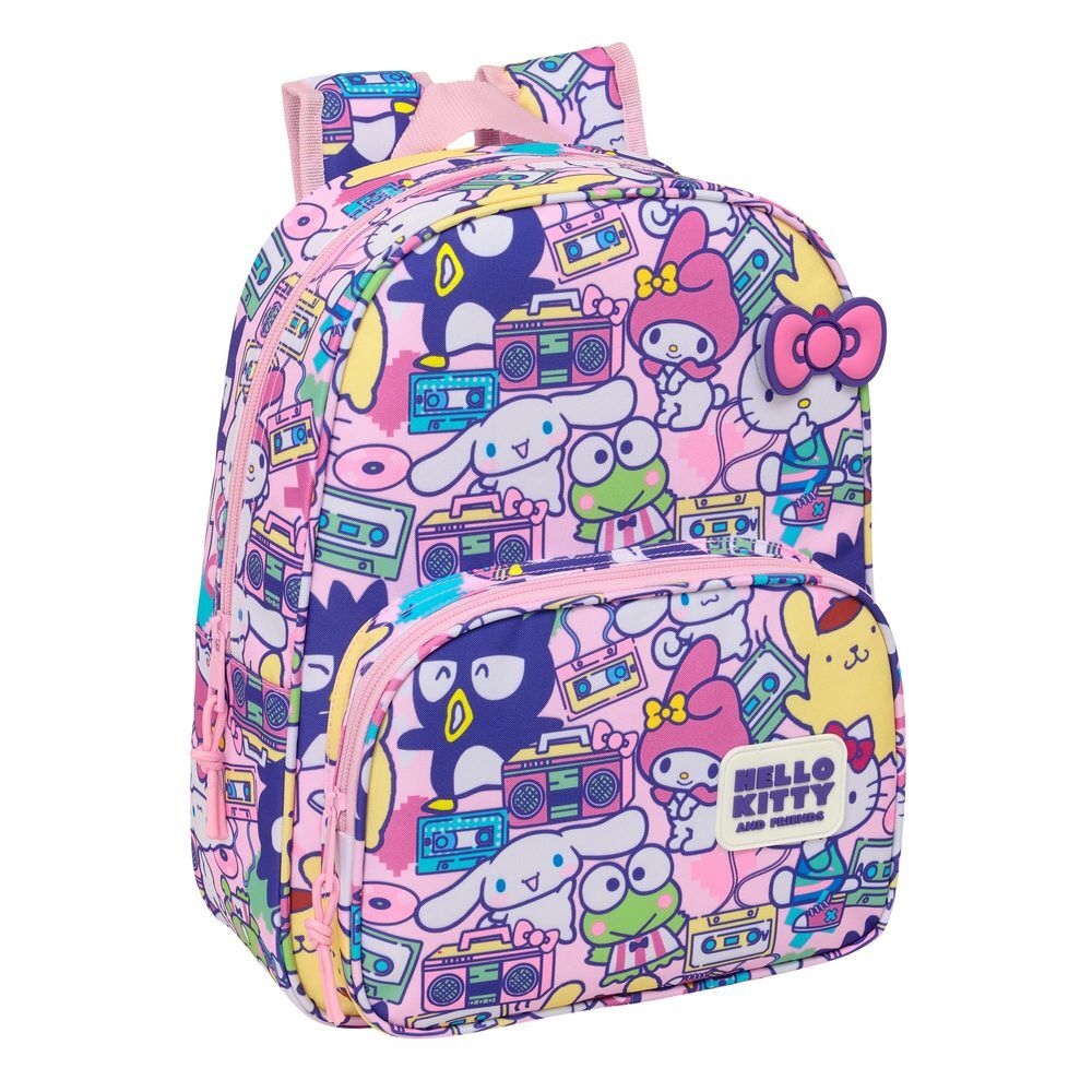 Mochila Pré-Escolar Hello Kitty &amp; Friends 34cm Adaptável