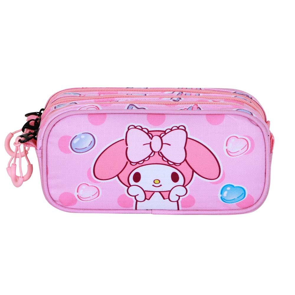 Estojo Triplo My Melody Hello Kitty