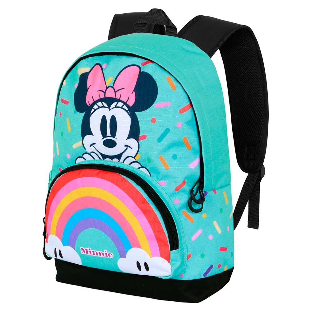 Mochila Escolar Rainbow Minnie Disney 41cm