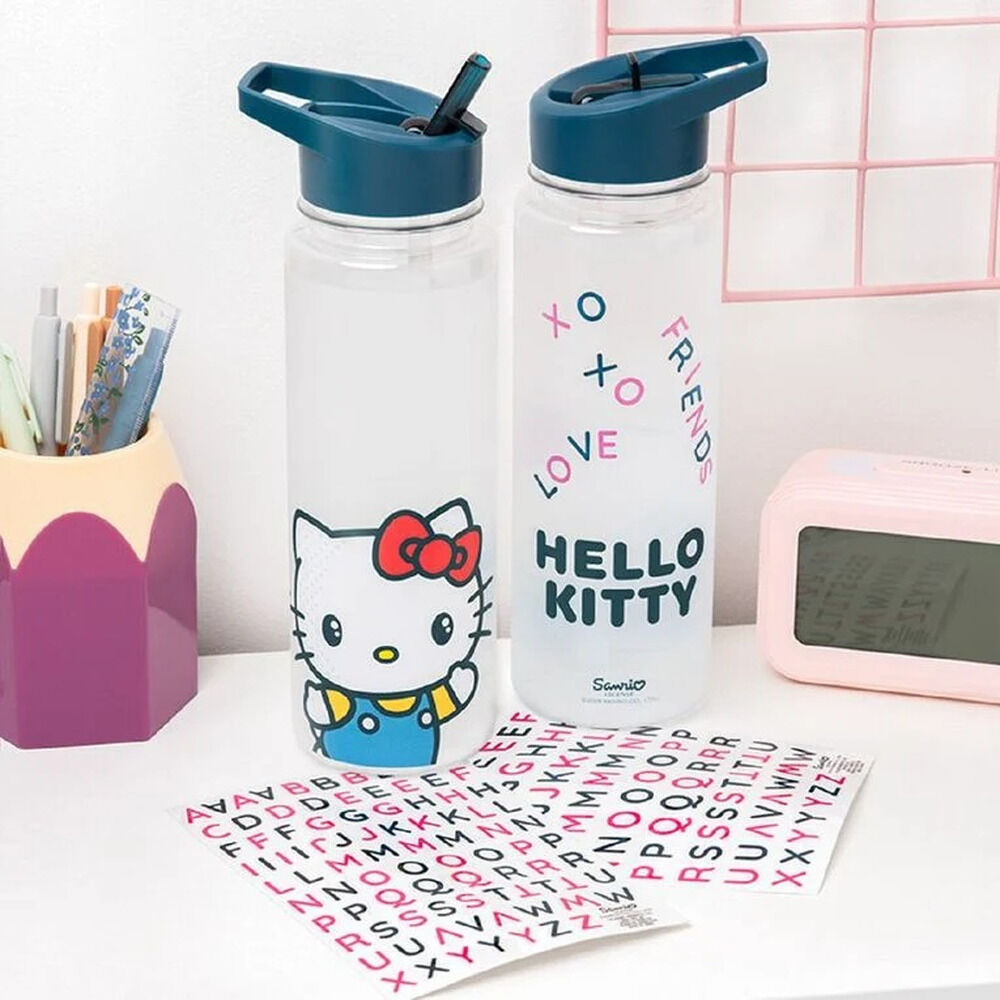 Garrafa com Stickers Hello Kitty 650ml