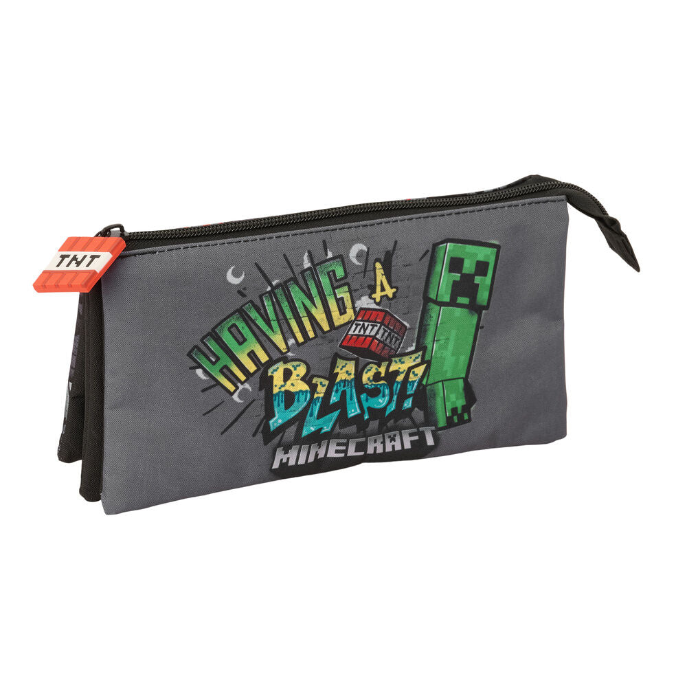 Estojo Triplo Graffiti Minecraft