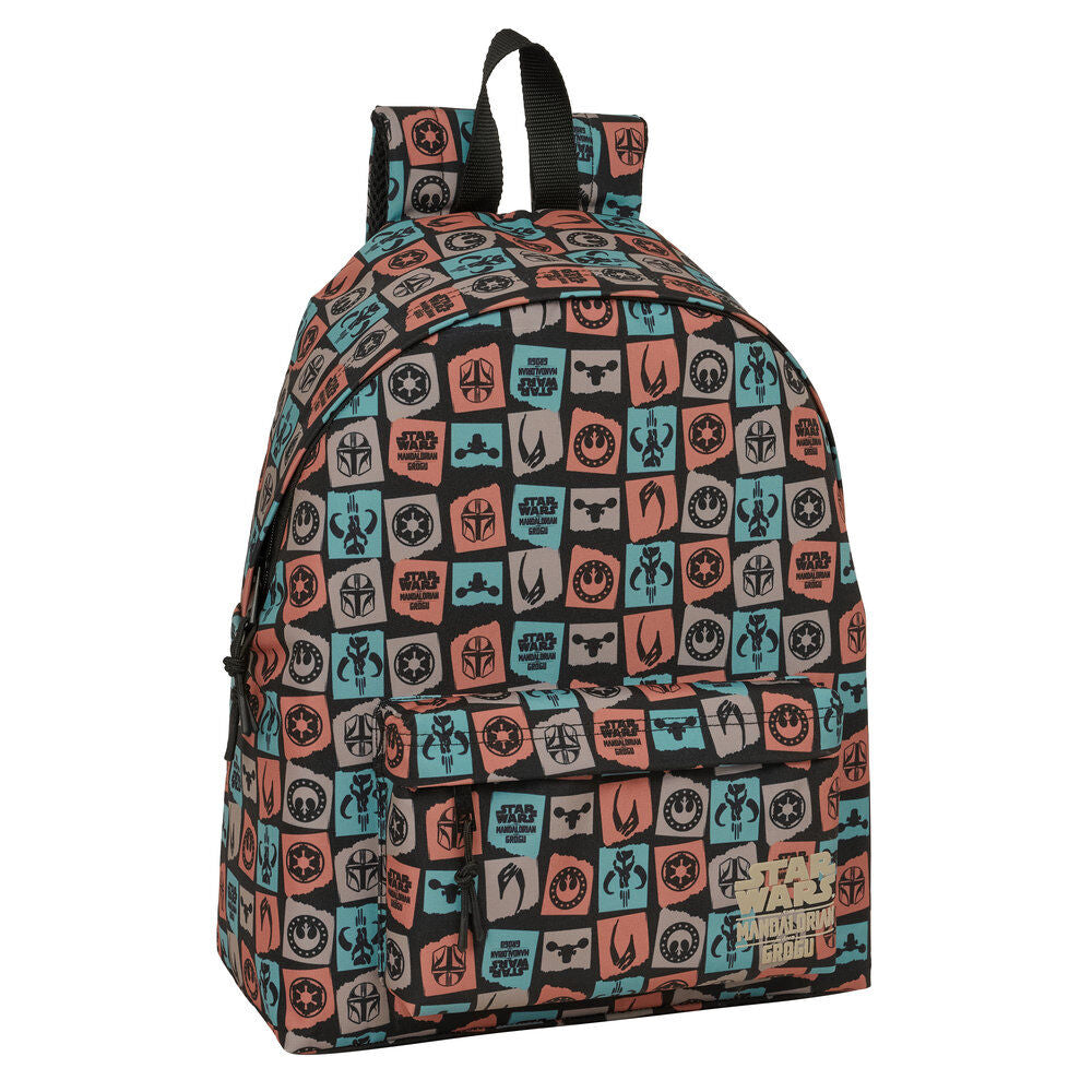 Mochila Escolar Mandalorian &amp; Grogu Star Wars 42cm