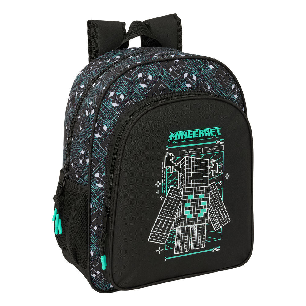 Mochila Escolar Média Screen Minecraft 38cm Adaptável