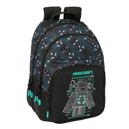 Mochila Escolar Adaptável Screen Minecraft 42cm