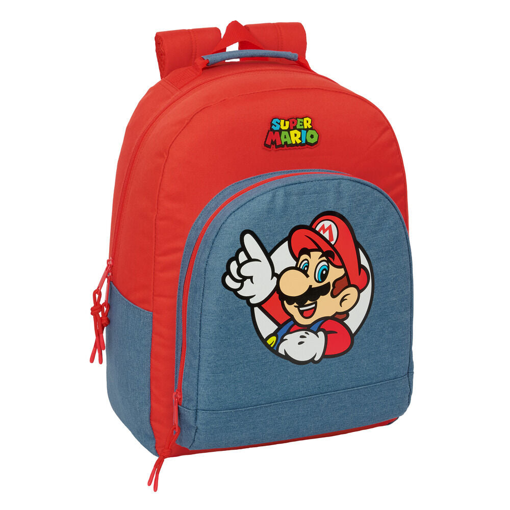 Mochila Escolar Super Mario Adaptável 42cm