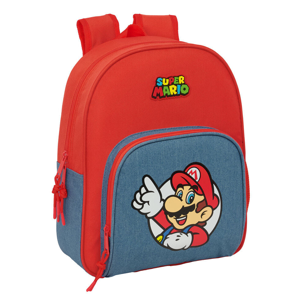 Mochila Pré-Escolar Super Mario Adaptável 34cm