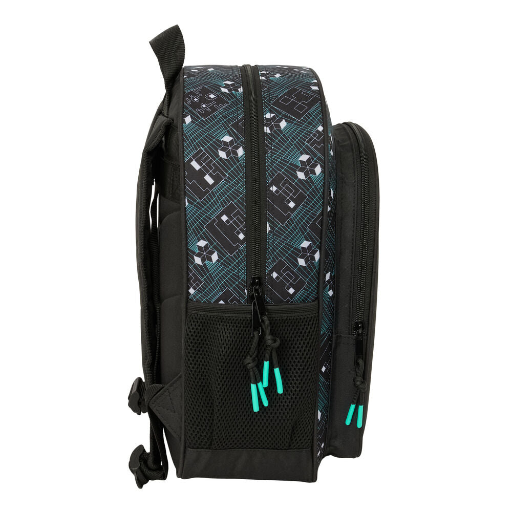 Mochila Escolar Média Screen Minecraft 38cm Adaptável