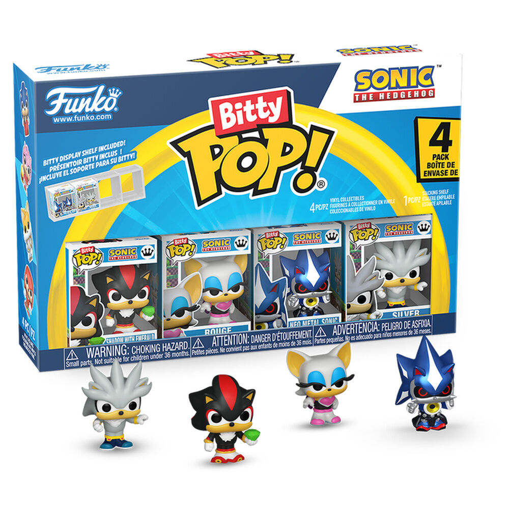 Pack 4 Figuras Funko Bitty POP Sonic The Hedgehog