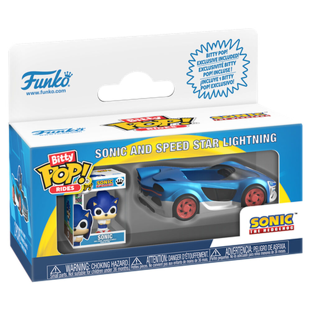 Funko Bitty POP Ride Sonic The Hedgehog Sonic and Speed Star w/Sonic Lightning