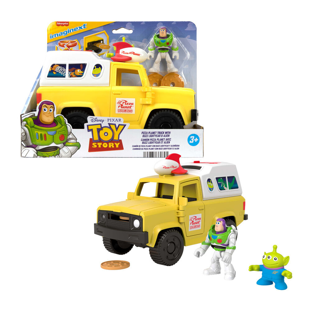 Camião Pizza Planet + Figuras Buzz Lightyear e Alien Toy Story Disney Pixar Imaginext