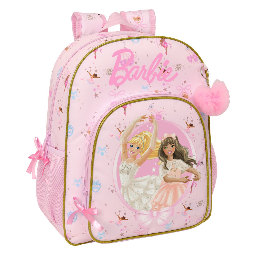 Mochila Escolar Ballet Barbie 38cm Adaptável