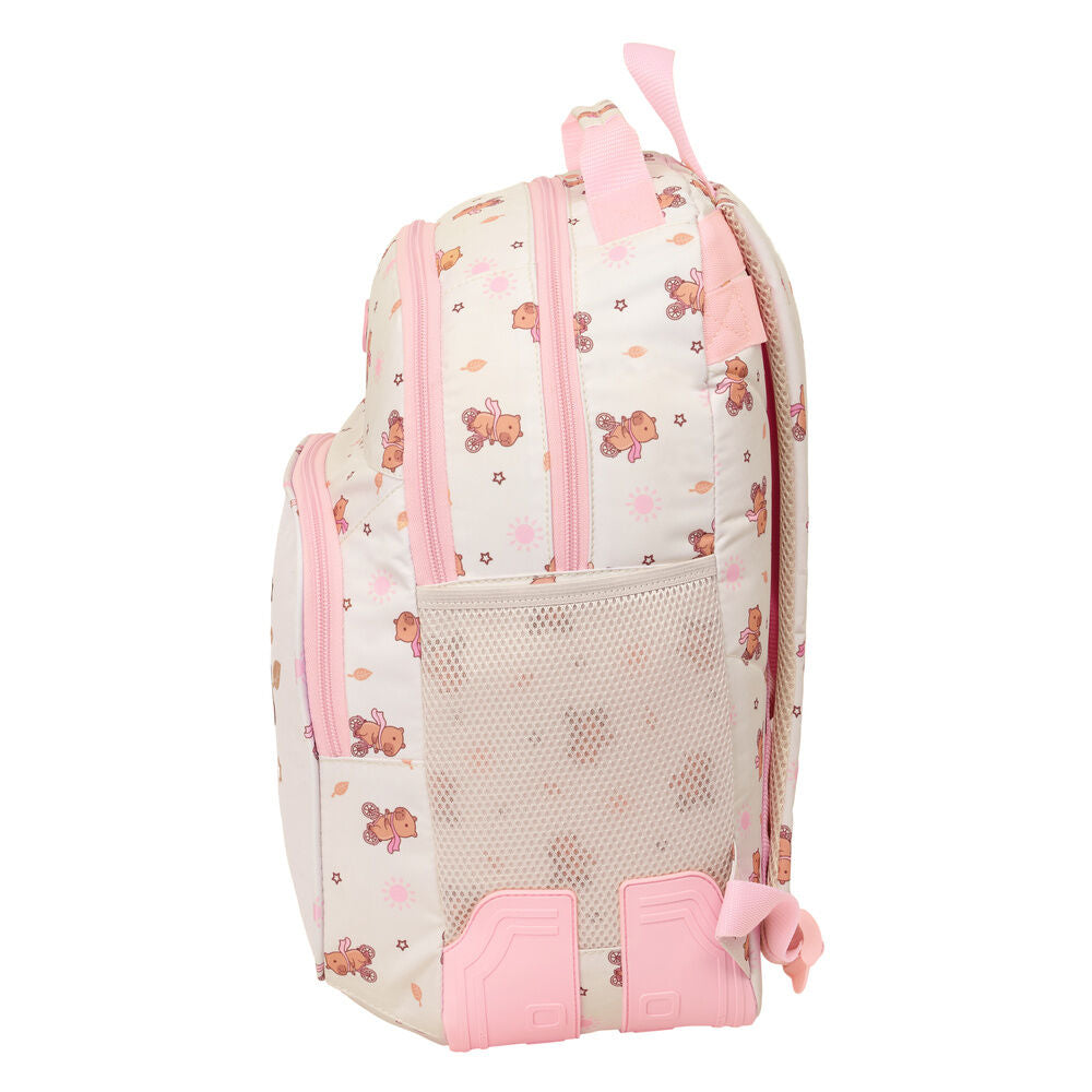 Mochila Escolar Capibara 42cm Adaptável