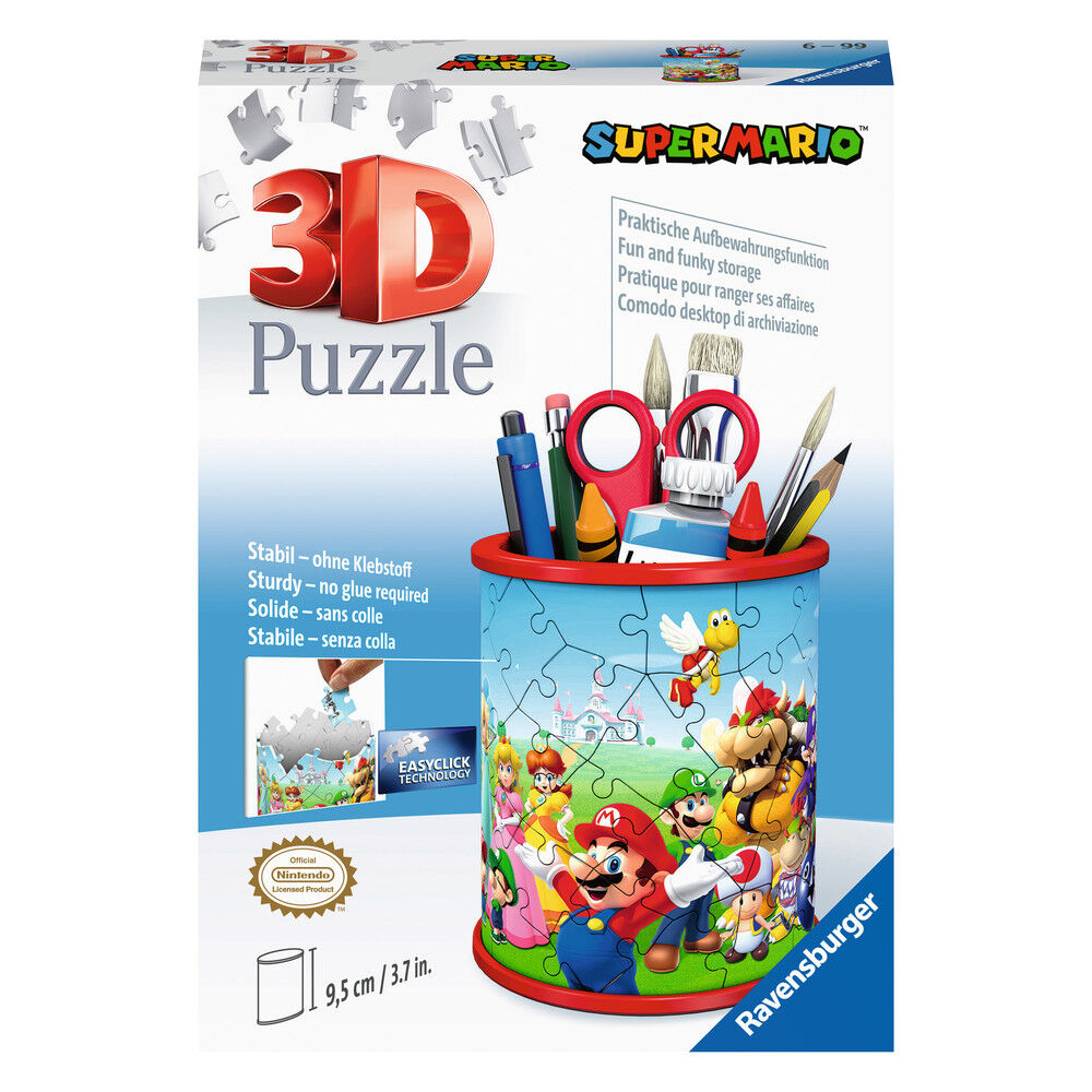 Puzzle 3D Porta-Lápis Super Mario 54pcs