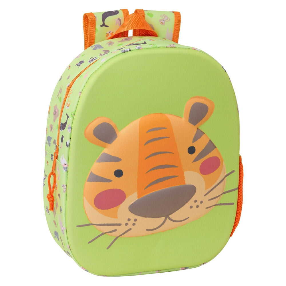 Mochila Pré-Escolar 3D Tigre 33cm