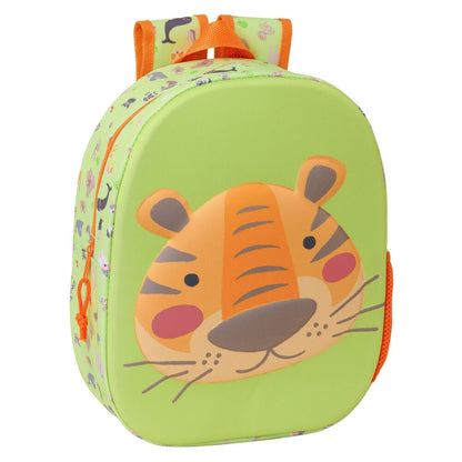 Mochila Pré-Escolar 3D Tigre 33cm