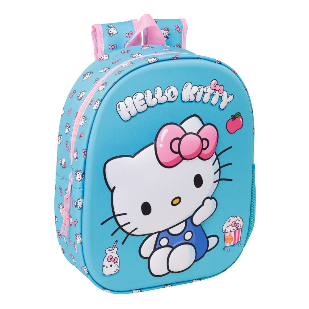 Mochila Pré-Escolar 3D Hello Kitty 33cm