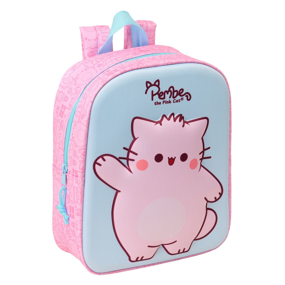 Mochila Creche 3D Pembe The Pink Cat 27cm