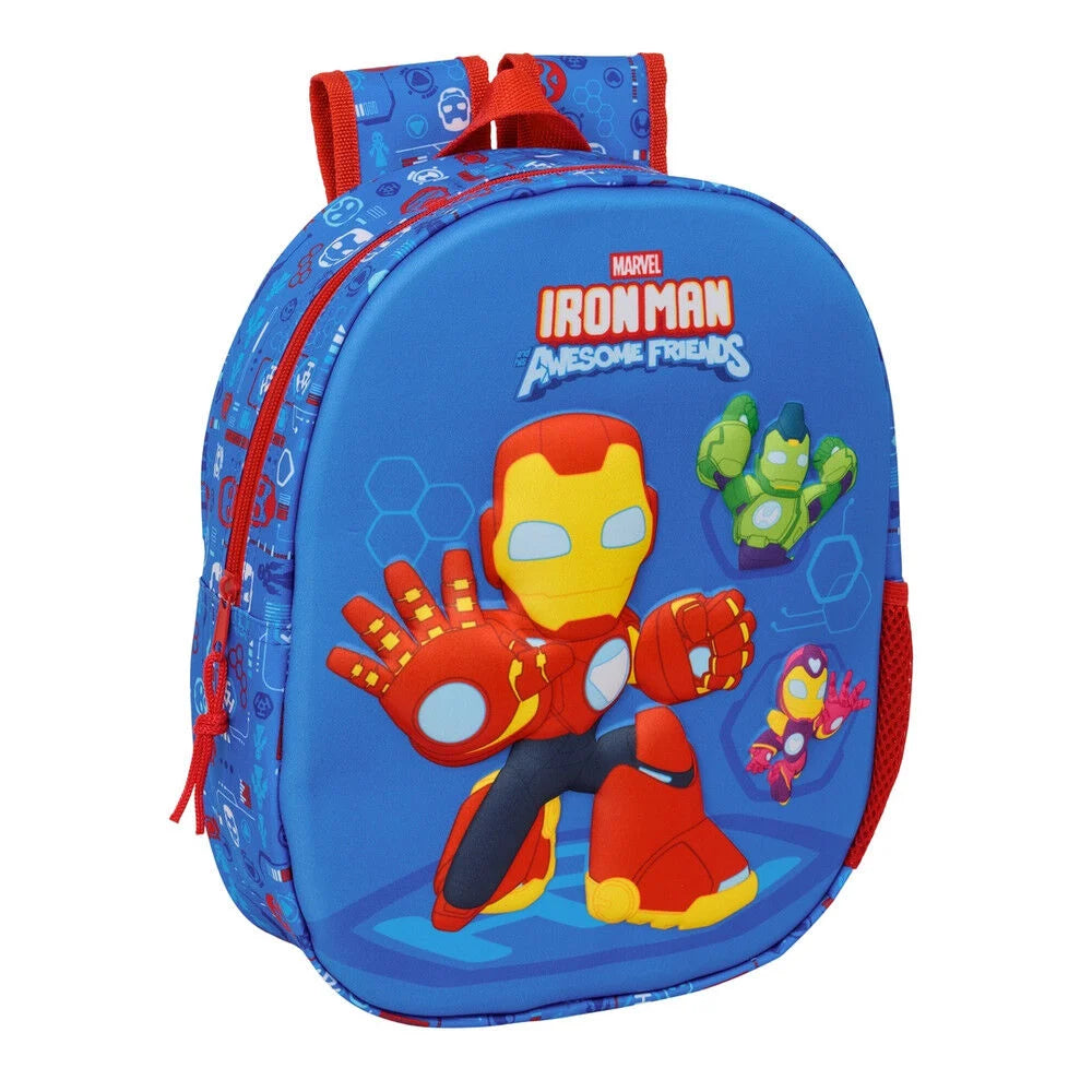 Mochila Pré-Escolar 3D Iron Man Marvel 33cm