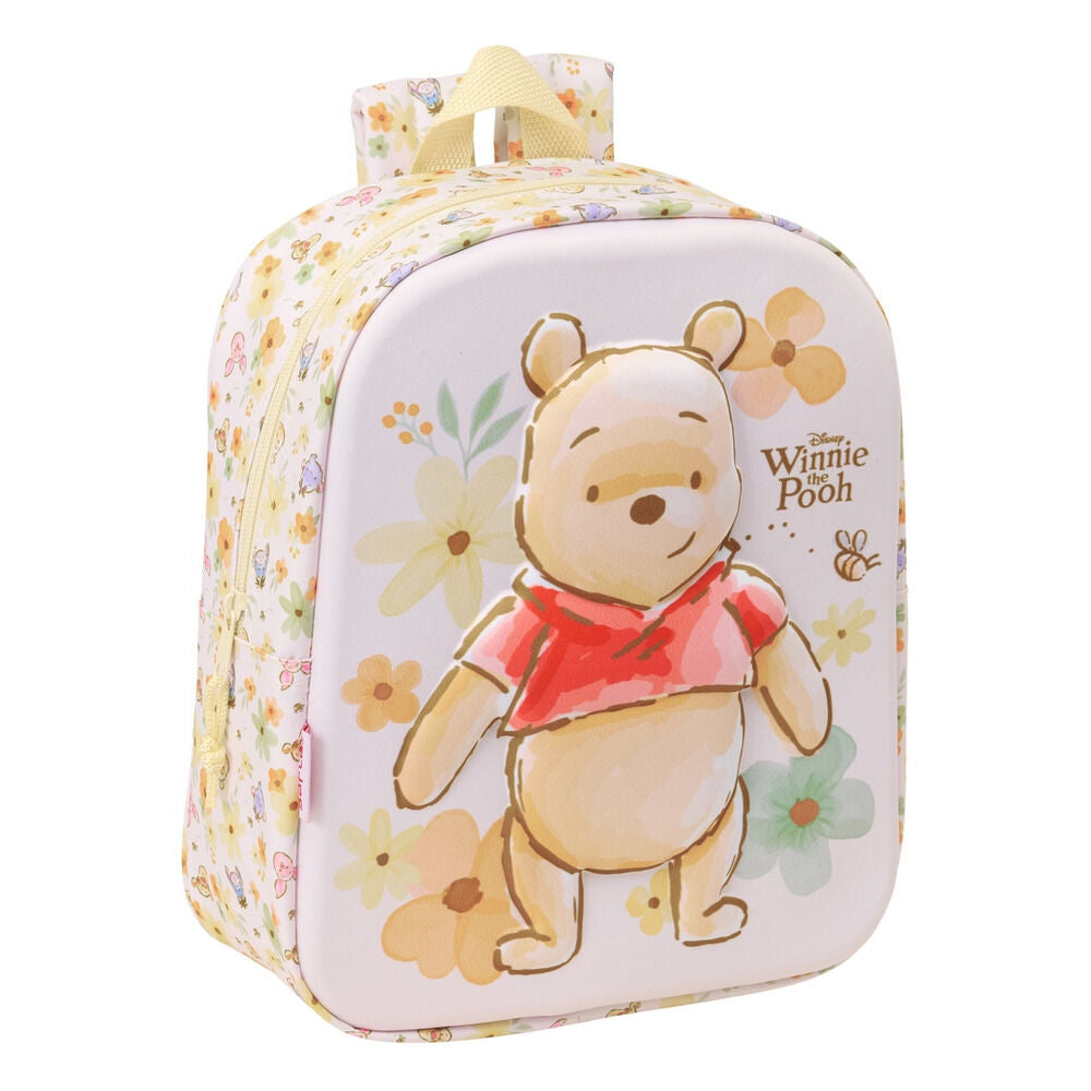 Mochila Creche 3D Winnie the Pooh Disney 27cm