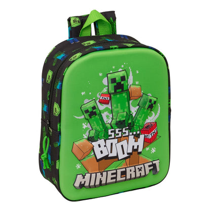 Mochila Creche 3D Minecraft 27cm