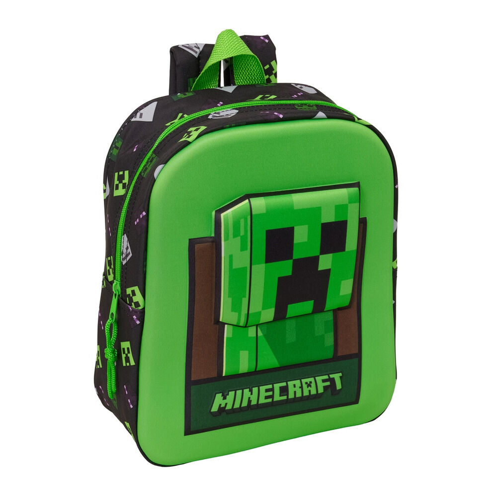 Mochila Creche 3D Minecraft 27cm