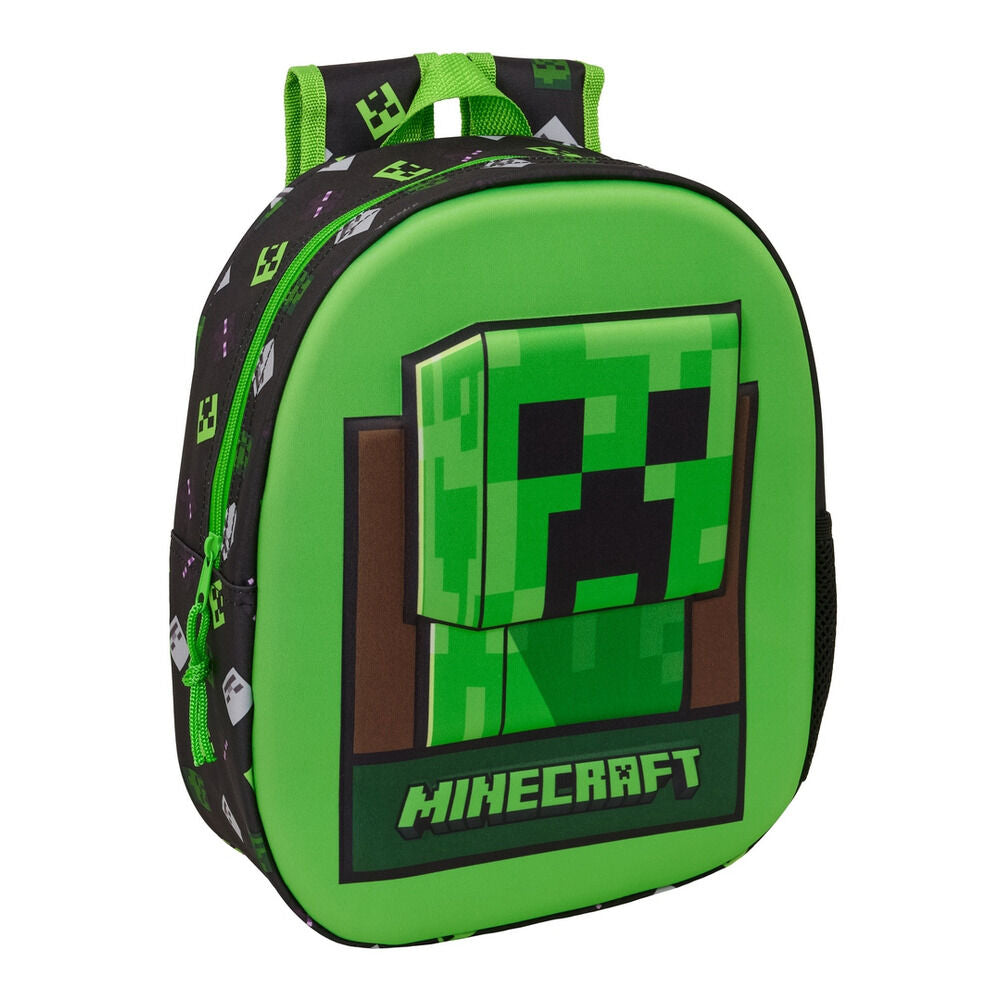 Mochila Pré-Escolar 3D Minecraft 33cm