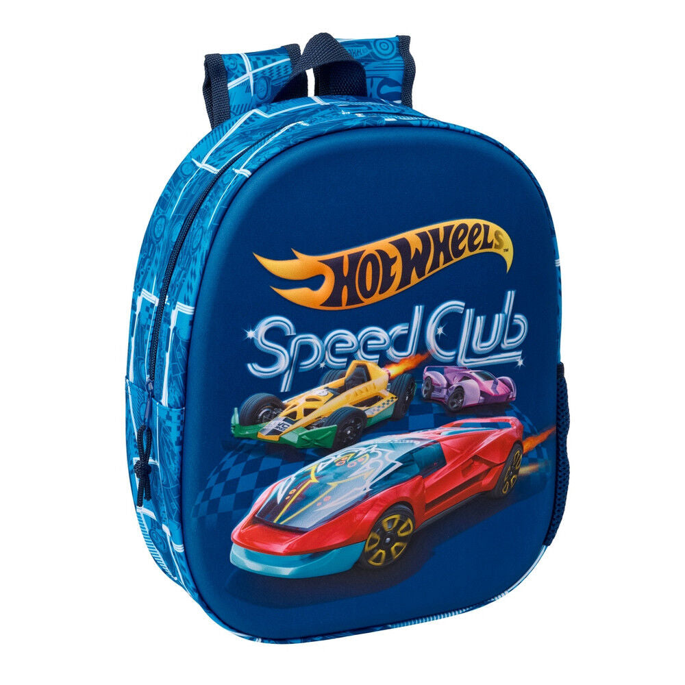 Mochila Pré-Escolar 3D Hot Wheels 33cm