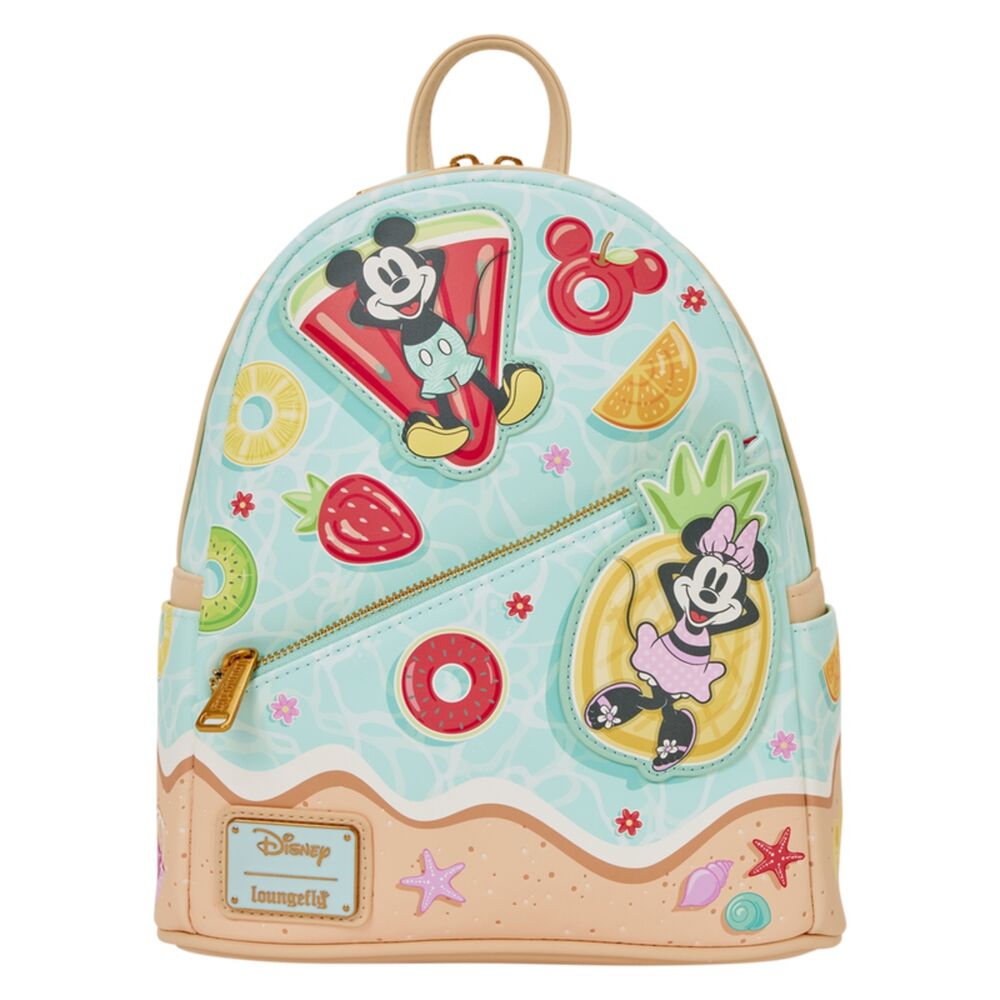 Mochila Casual Disney Mickey &amp; Minnie Beach Fun Loungefly 26cm