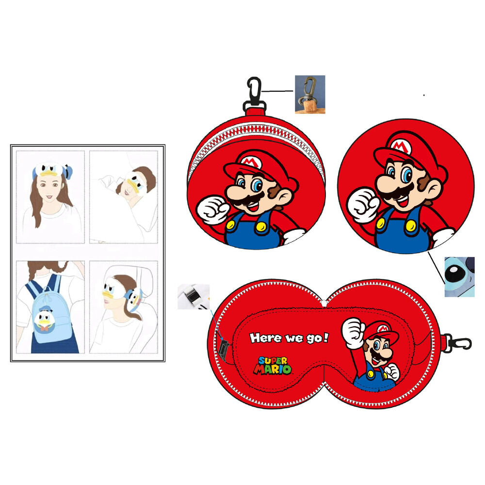 Almofada de Viagem Máscara Super Mario Bros
