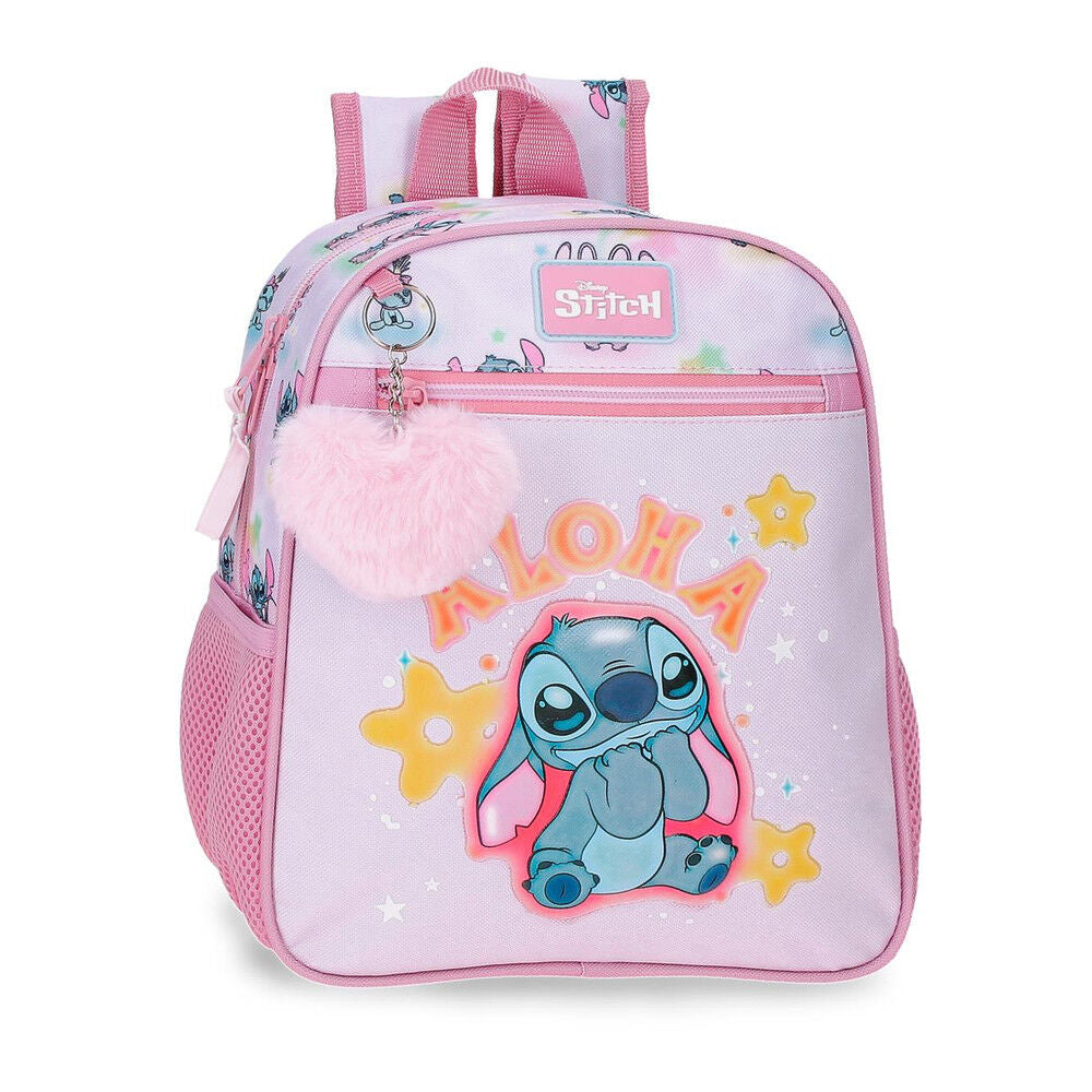 Mochila Creche You &amp; Me Stitch Disney 28cm Adaptável