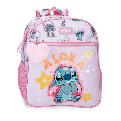 Mochila Pré-Escolar You &amp; Me Stitch Disney 33cm Adaptável