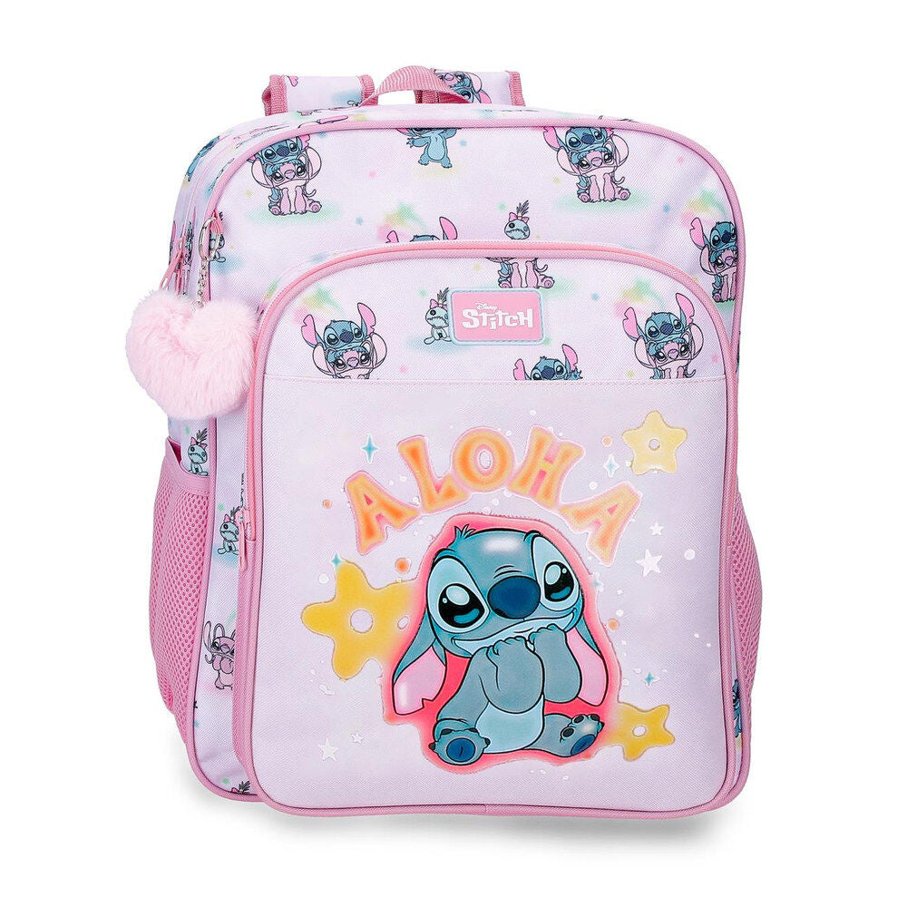 Mochila Escolar You &amp; Me Stitch Disney 40cm Adaptável