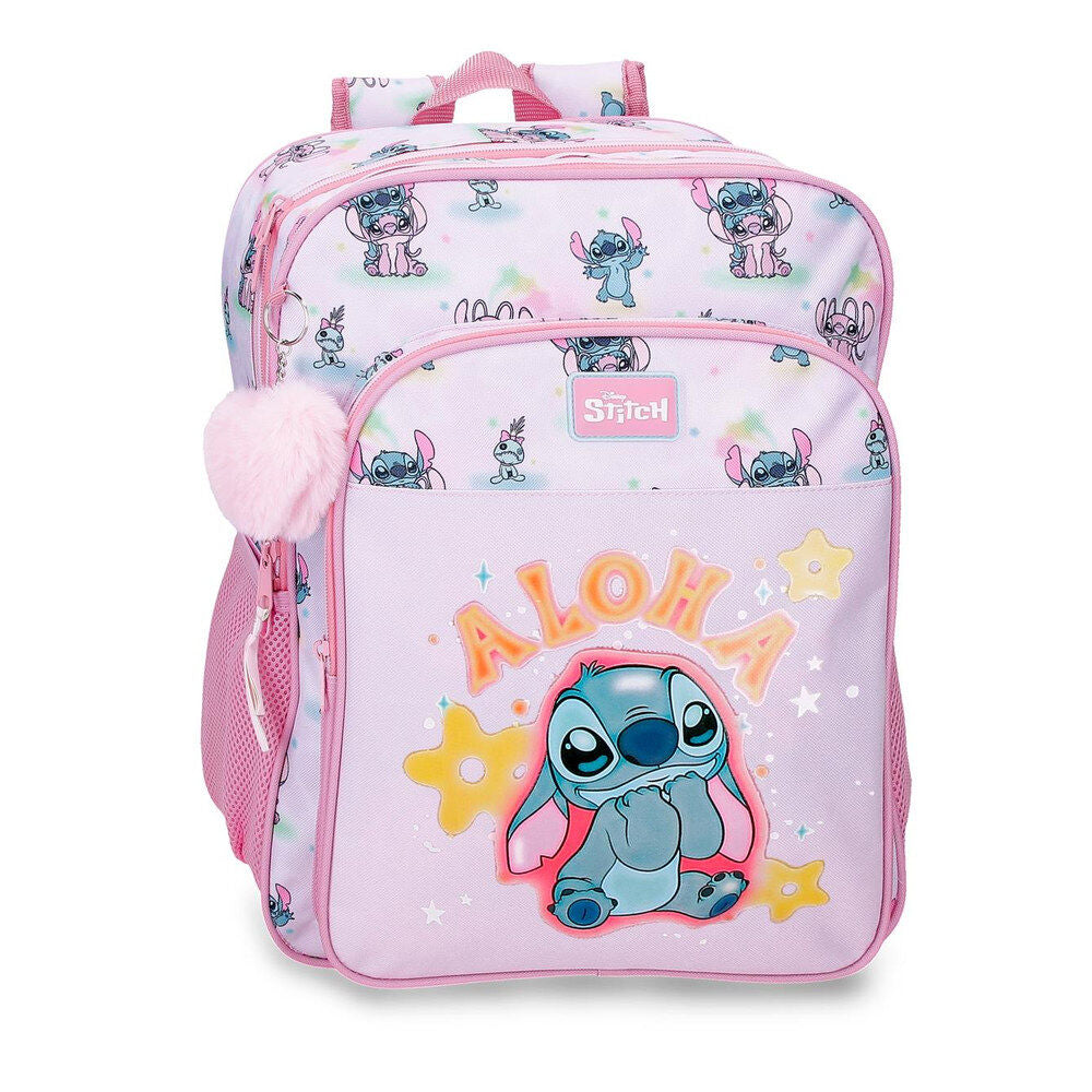 Mochila Escolar You &amp; Me Stitch Disney 40cm Adaptável