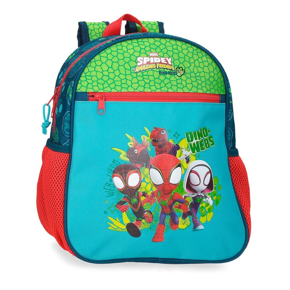 Mochila Pré-Escolar Dino-Webs Spiderman Marvel 33cm Adaptável