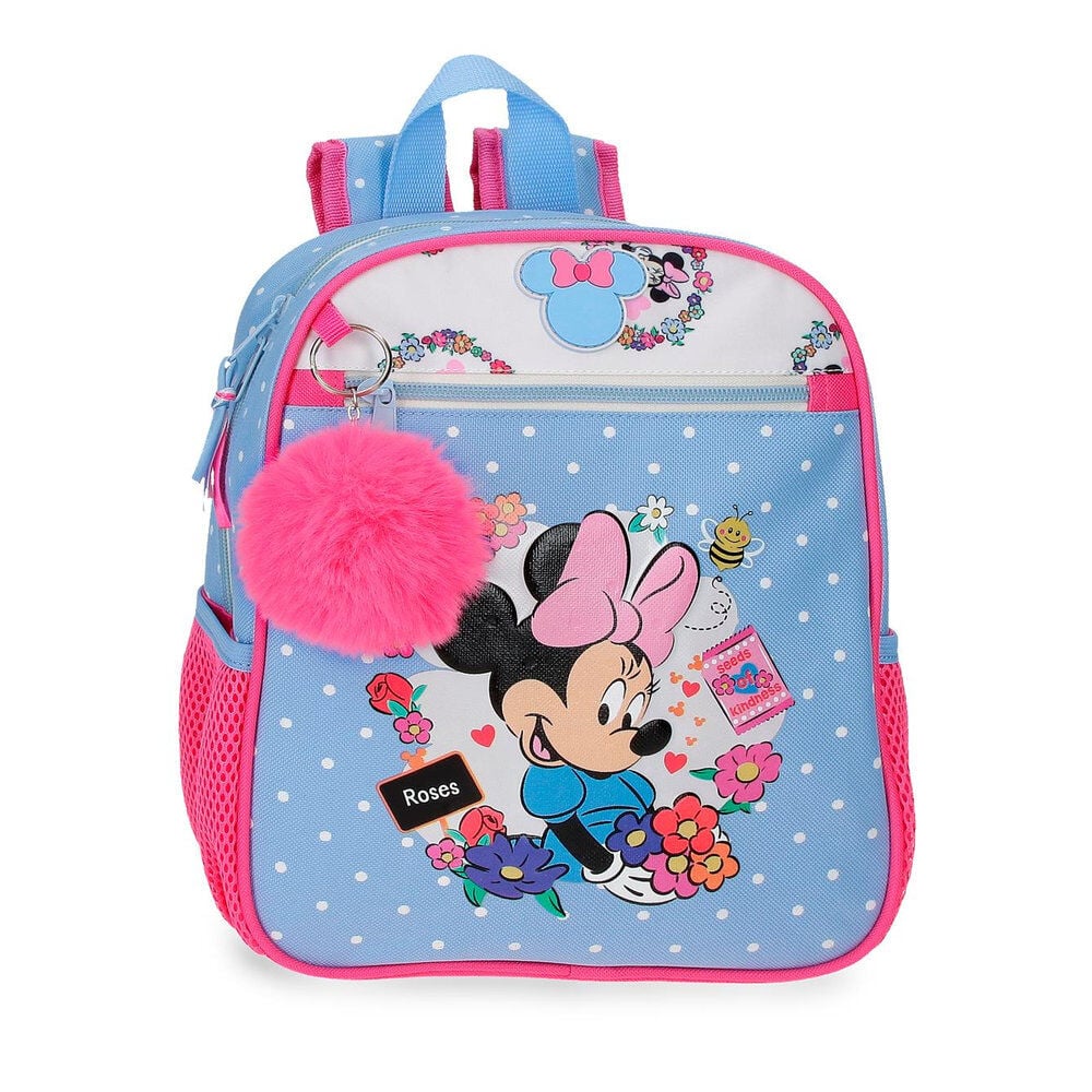 Mochila Creche Flowers Minnie Disney 28cm Adaptável