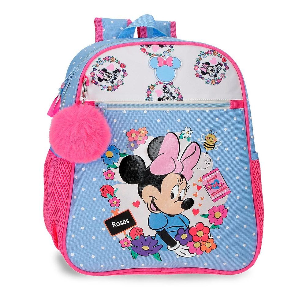 Mochila Pré-Escolar Flowers Minnie Disney 33cm Adaptável
